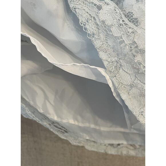 Pippa & Julie Dress Size 6X Light Blue Ivory Lace Tulle Lined Holiday Fancy NEW - Picture 6 of 9